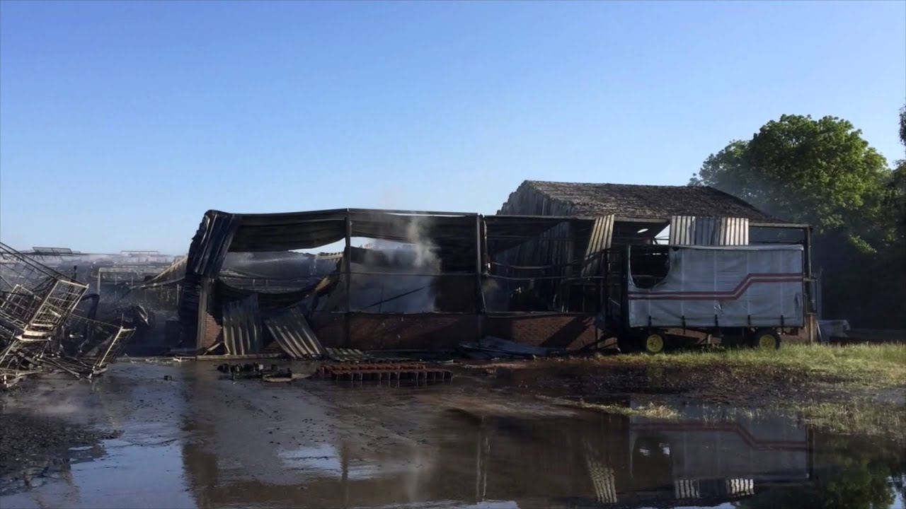 Gro&szlig;brand in Roggel (Niederlande)