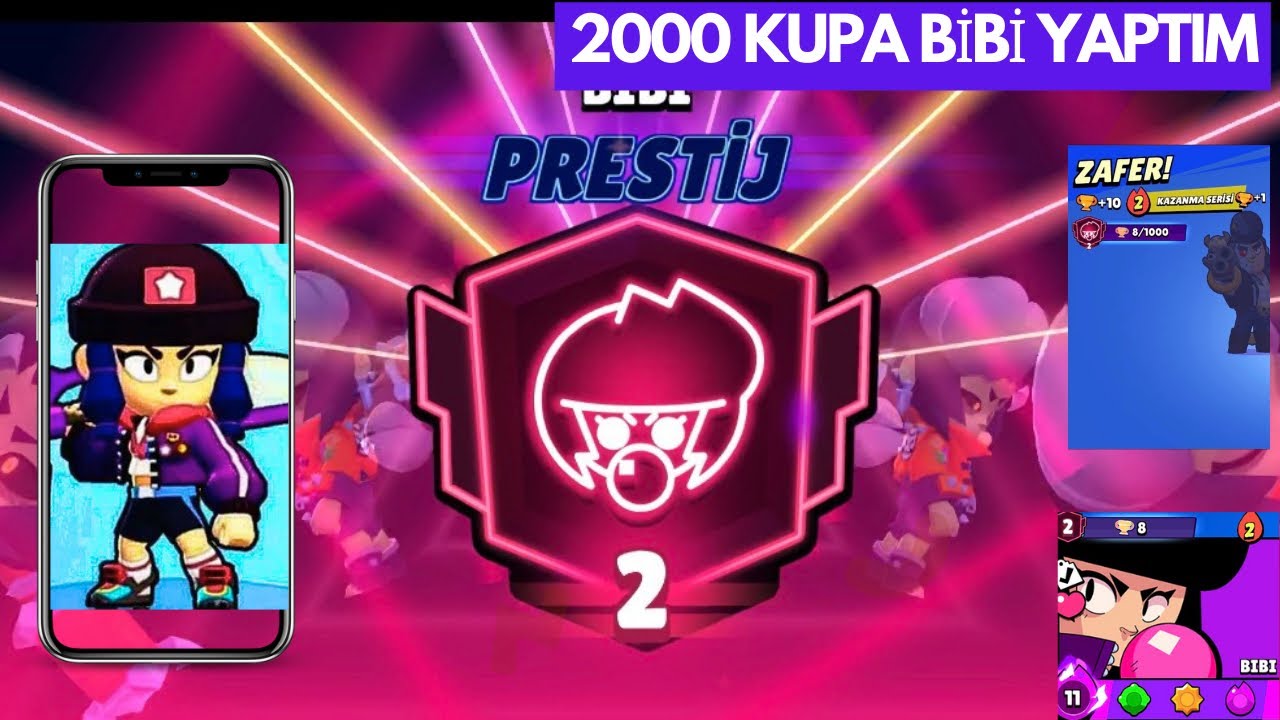 500 ABONEYE ÖZEL 2000 KUPA BİBİ YAPTIM🔥🔥 @BrawlStars 