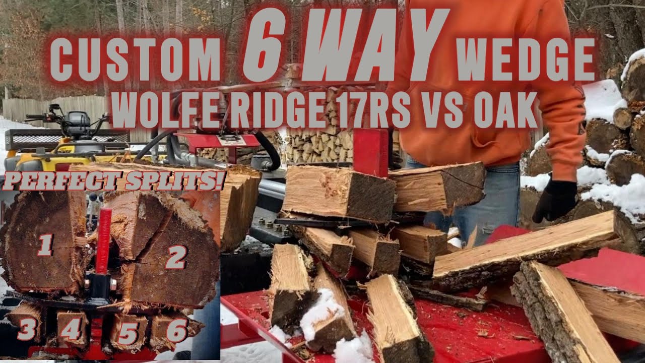 SIX WAY Wedge Wolfe Ridge 17RS Log Splitter Making PERFECT Firewood FAST