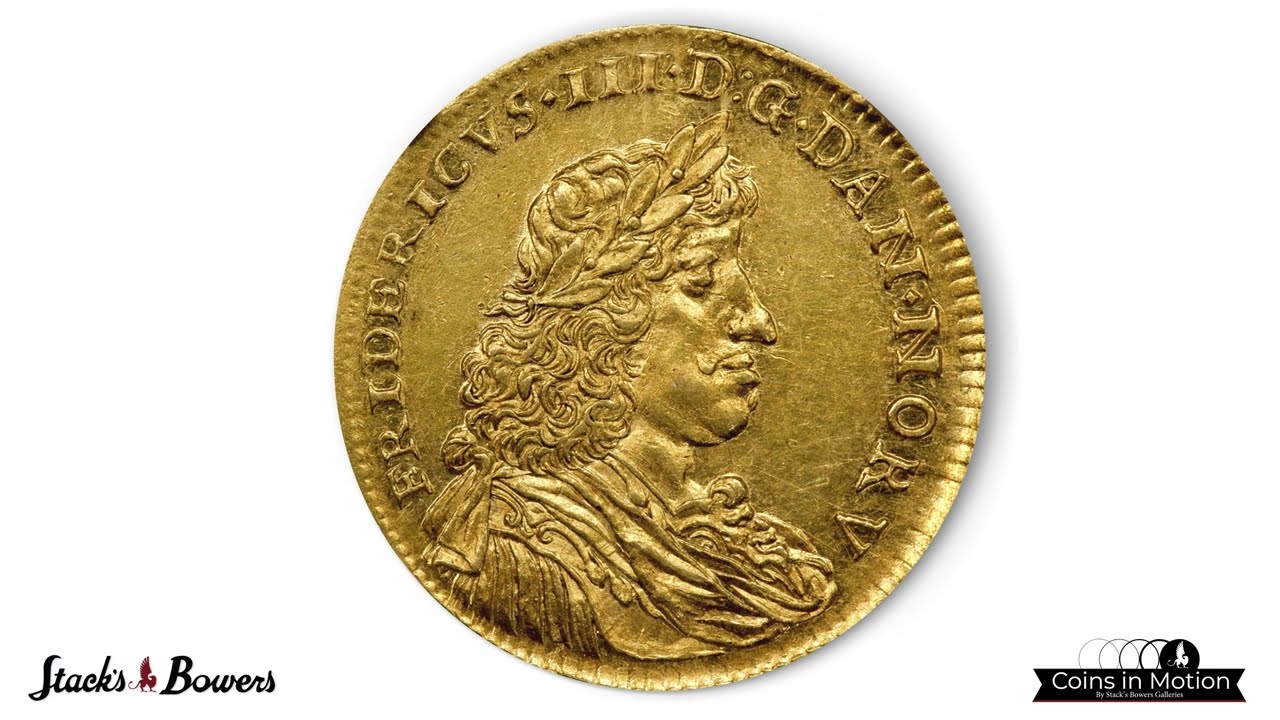 DENMARK. 1/2 Portugaloser (5 Ducats), 1665. Copenhagen Mint. Frederik III. NGC MS-61.