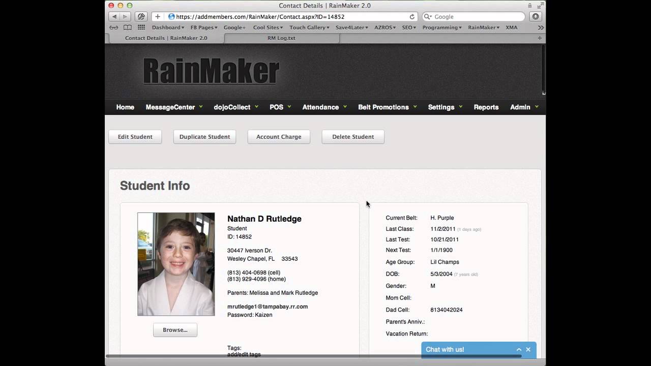 Martial Arts Software | RainMaker | Refund a Credit Card