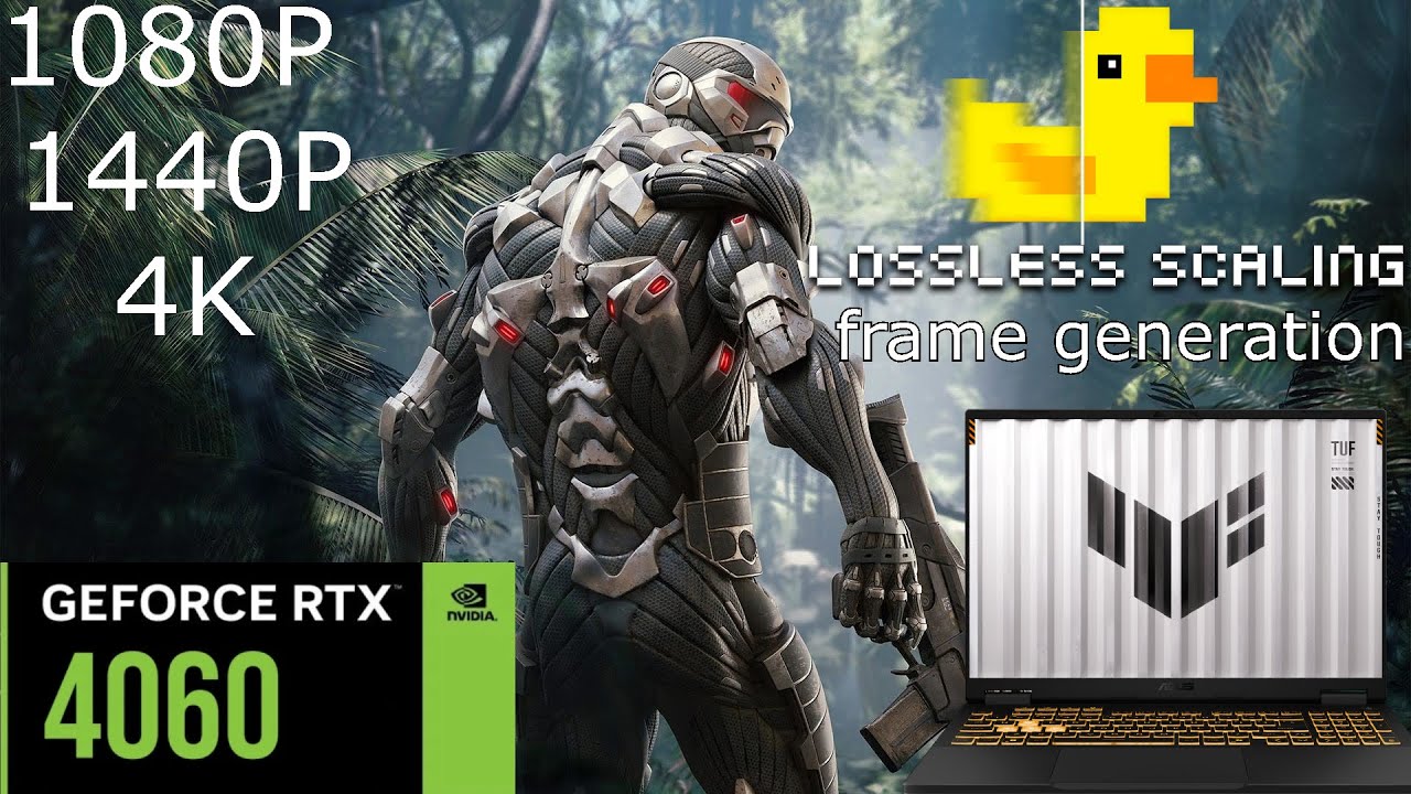 Crysis 1 remastered | RTX 4060 | CORE I7 12700H | 1080P 1440P 4K+ lossless scaling FG | ASUS TUF F15