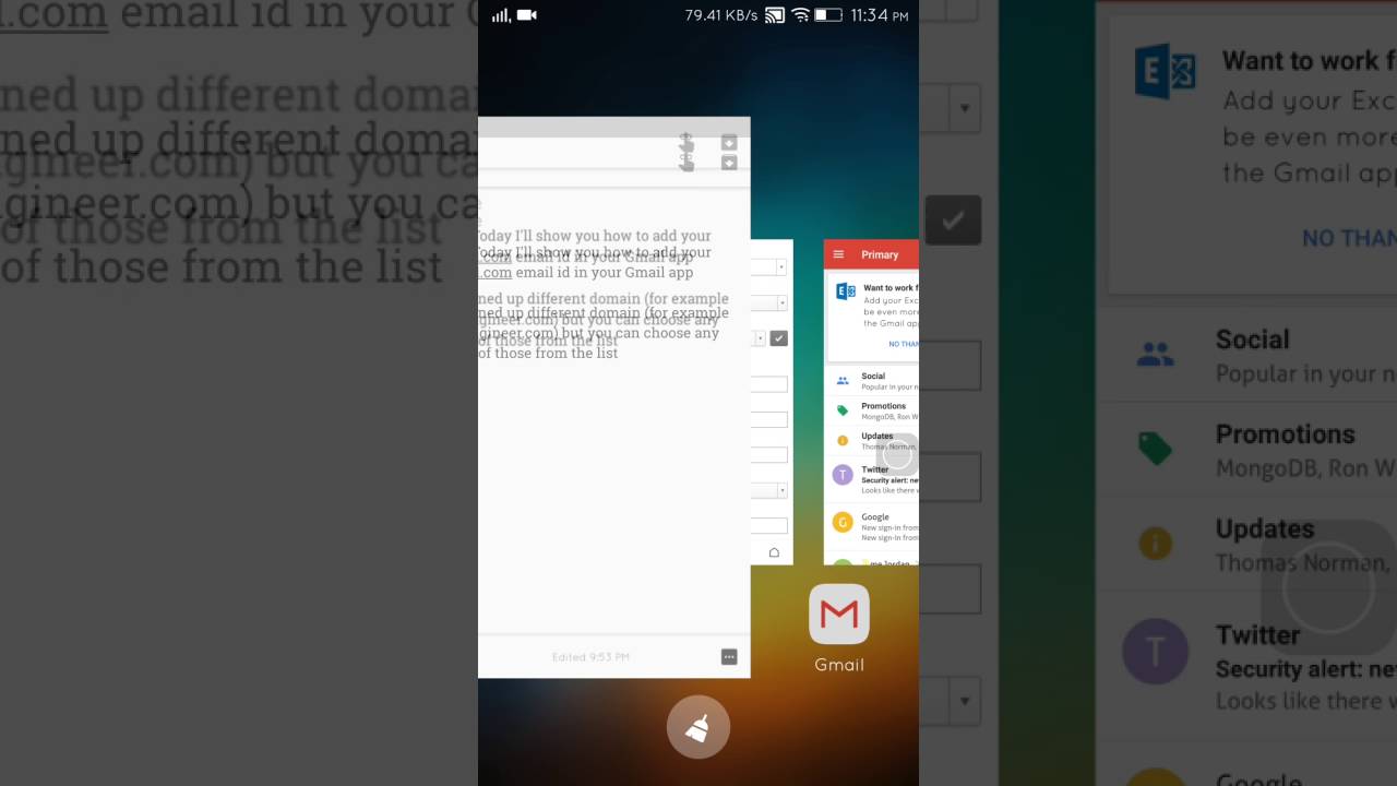 How to set up mail.com account into Gmail App