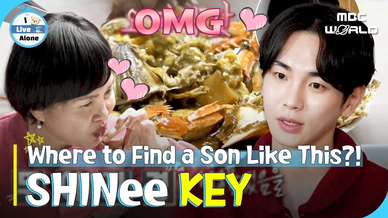 [SUB] KEY Cooks Grandma's Crab Stew🦀Celebrating His Mom's Retirement🌱 #ilivealone #key #shinee