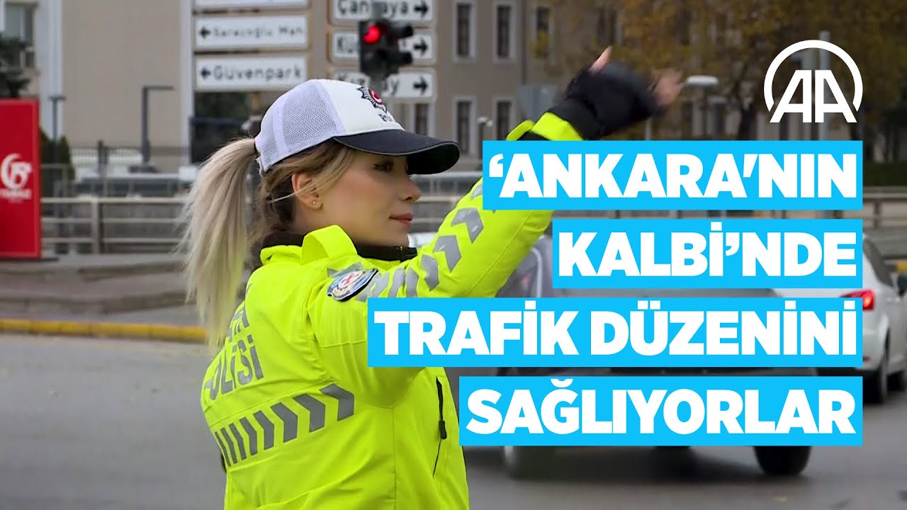 'Ankara'nın kalbi'nde trafik düzenini kadın polisler sağlıyor