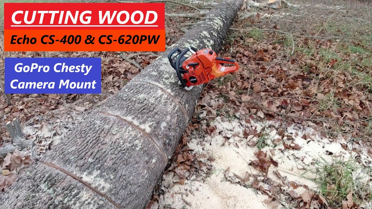 Echo CS-400 & CS-620PW - GoPro Chesty Chest Mount - DJI OSMO Action Camera - Cutting Firewood