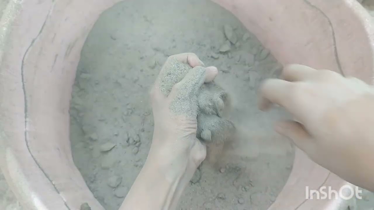Pure black sand full dry tub crumbling+ dust play 😍🤤🆕 satisfying sleepaid ❤️