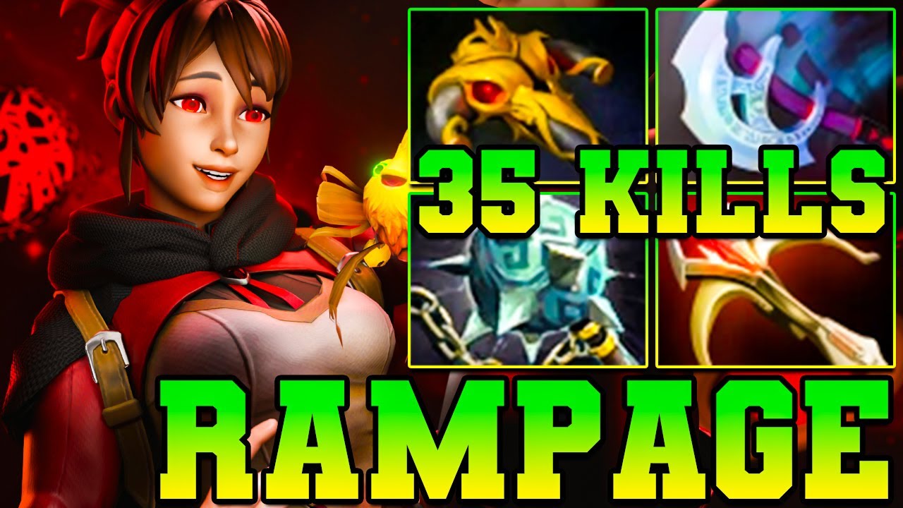 Rampage + 35 Kills Marci Dota 2 !! Marci Dota 2 Safe Lane Carry Guide Pro Gameplay 7.37 Build