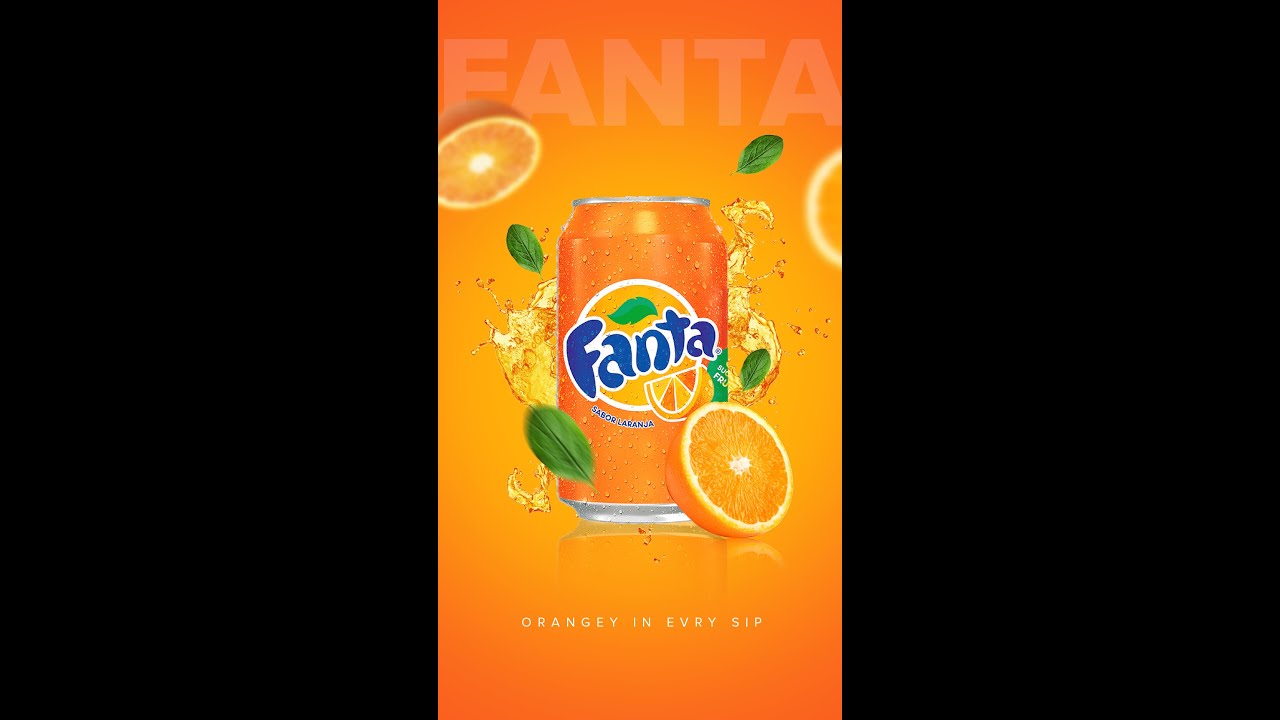 Design Quick Fanta Poster in Photoshop | Photoshop Tutorial #shorts