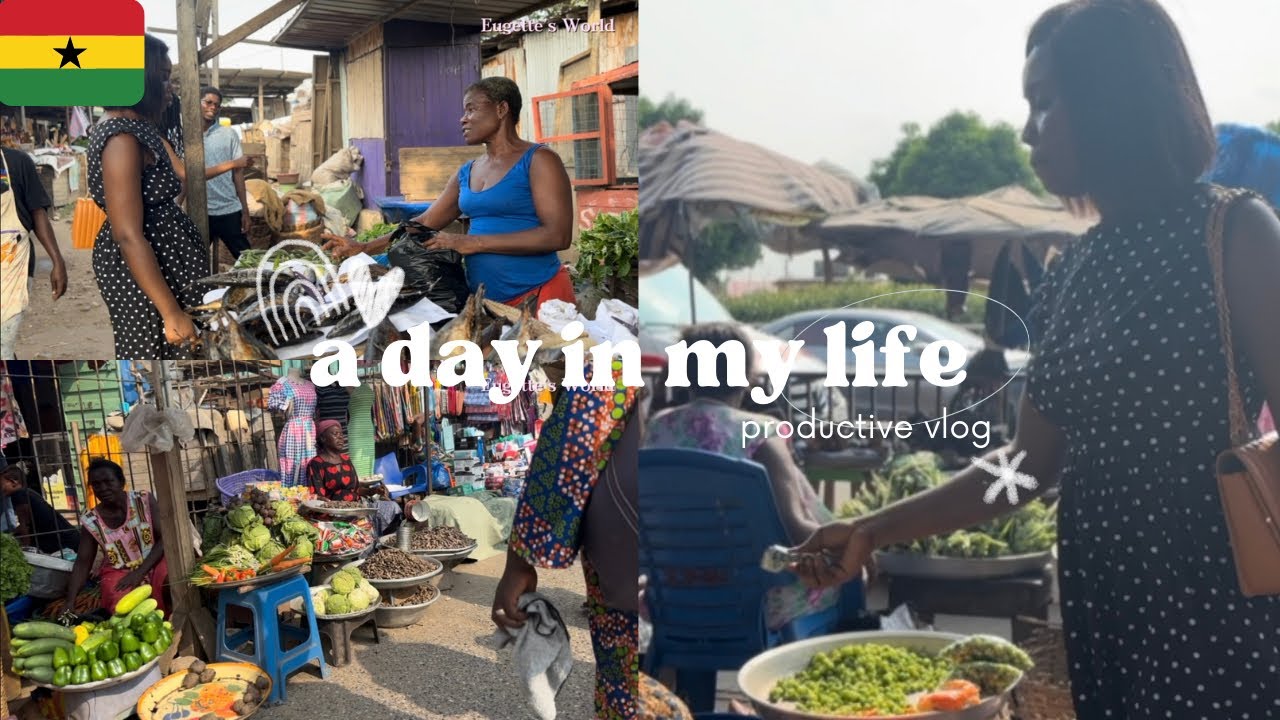 A day in my life in Accra 🇬🇭Ghana | Biggest Market in Ghana| African city vlog| Market day vlog