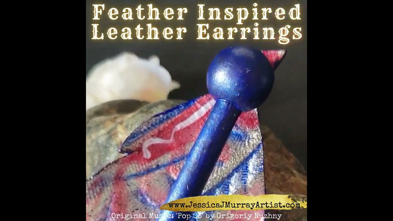 LOYALTY, 5 inch, leather feather hair stick barrette