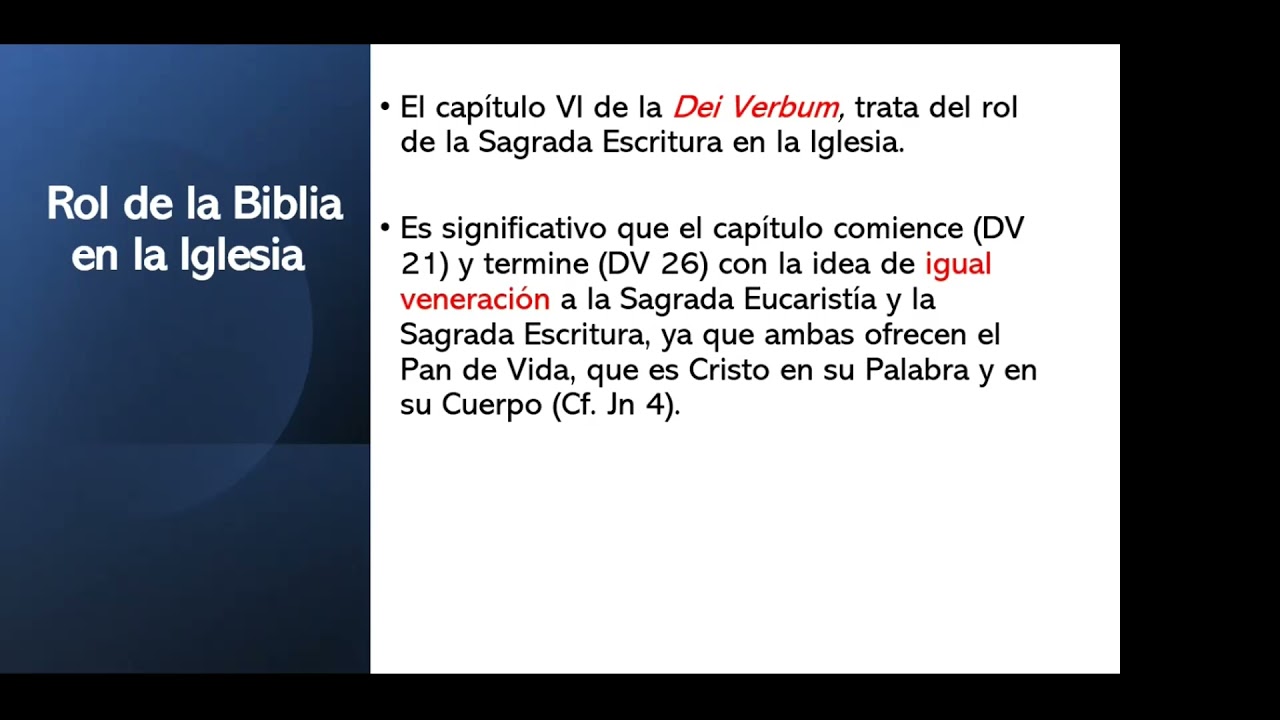 1. La Centralidad de la Palabra en la vida y misión de la Iglesia. L. Fernández