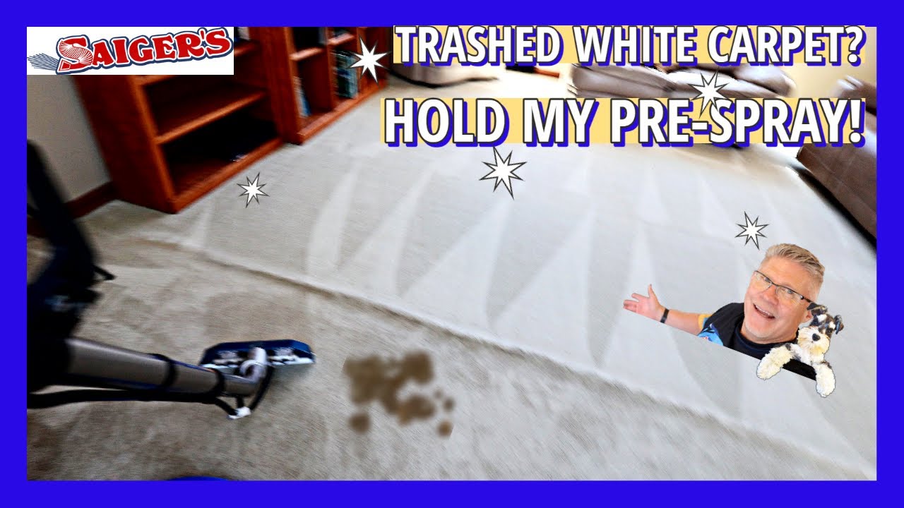 Trashed Pure White Carpet? Hold my Pre-Spray and watch me CLEAN!