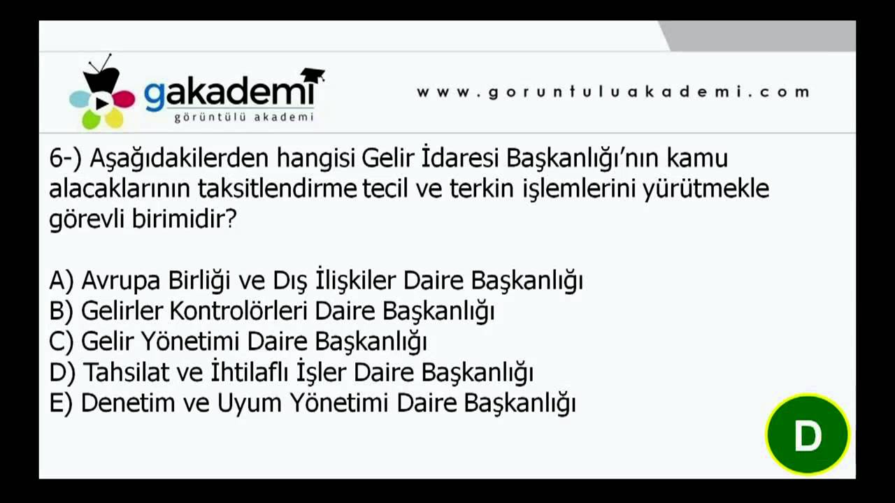 SMMM Staja Giriş Vergi Hukuku Soru Çözümleri