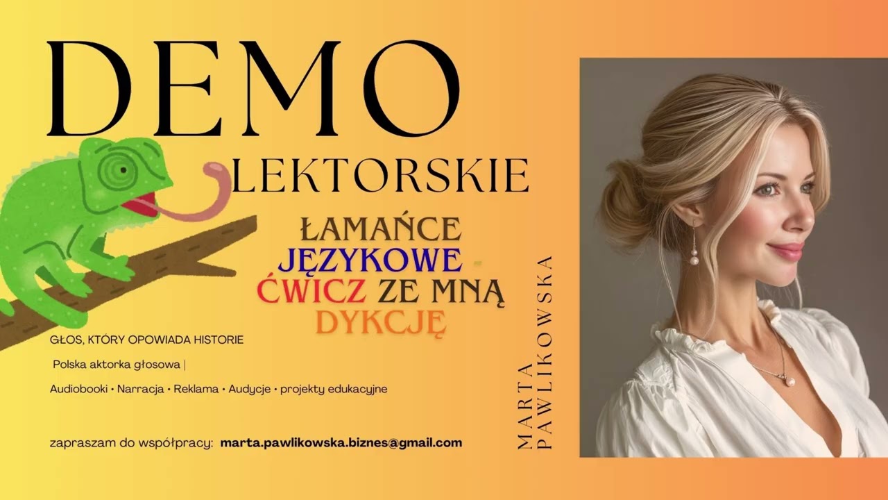 Dykcja bez tajemnic – polskie łamańce językowe | Polish Voice Actress | Pawlikowska Marta demo głosu