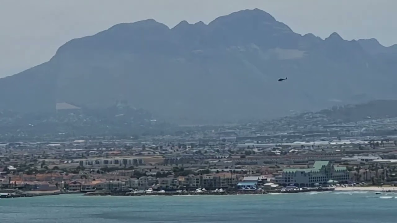Copters and planes flying past