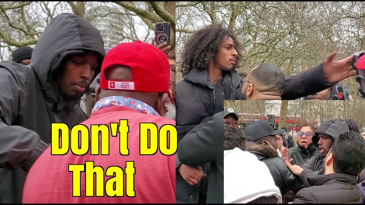 Speakers Corner -  A Fight Breaks Out, They Get Trigged Because Of The Way Orlando Holds The Quran