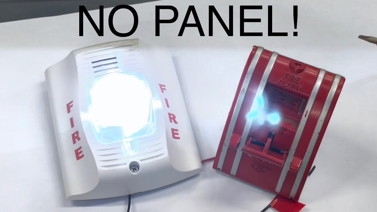 How to wire pull station to a fire alarm without a fire panel
