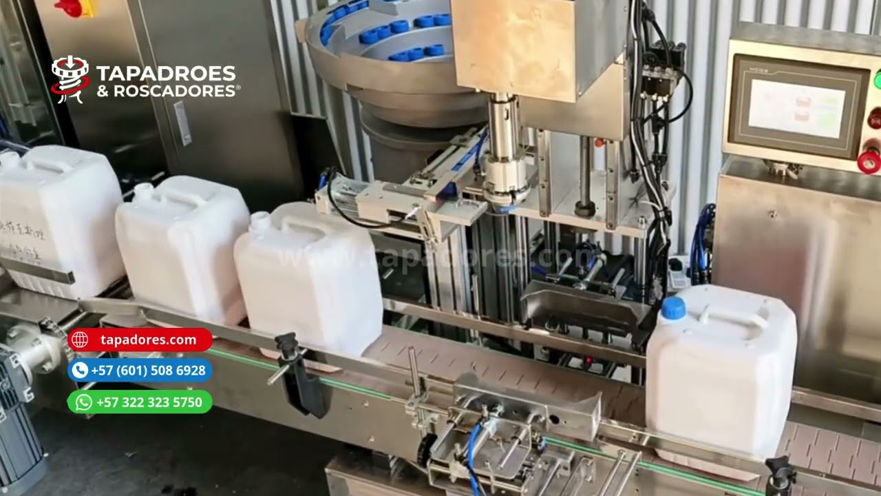 Máquina Tapadora Automática Bidones de 5 Galones Hecho en Colombia Despacho Internacional