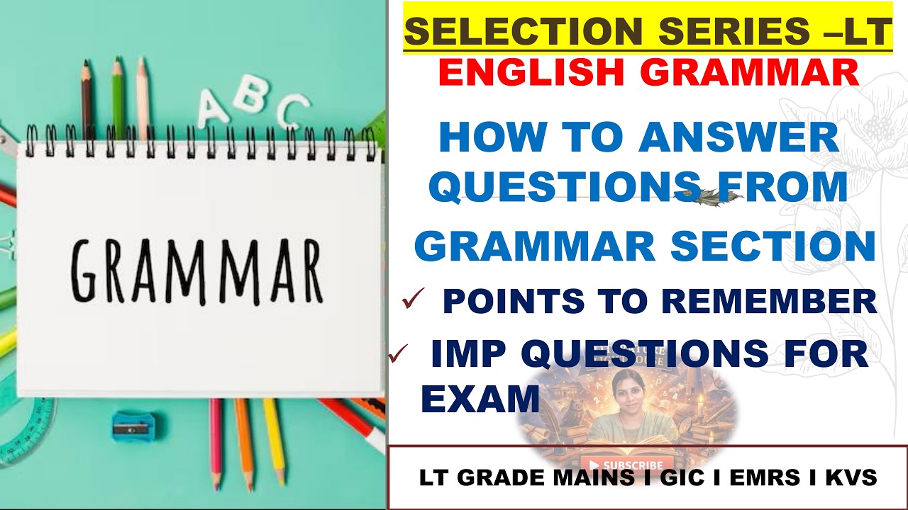 LT Grade / EMRS Mains Grammar Strategy | Pattern of Questions & How to Solve Grammar Easily | Tips