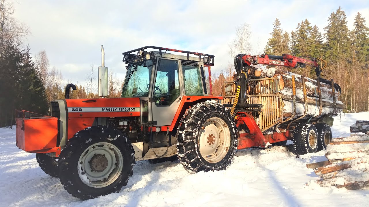 Massey Ferguson 699 pystykuivien keräilyä, osa 3/3.🌲🌲🌲