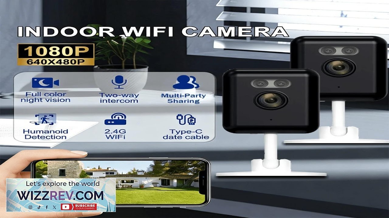 1pc 1080P WiFi Security Camera Wide Angle Home Camera 2.4GHz Smart Surveillance