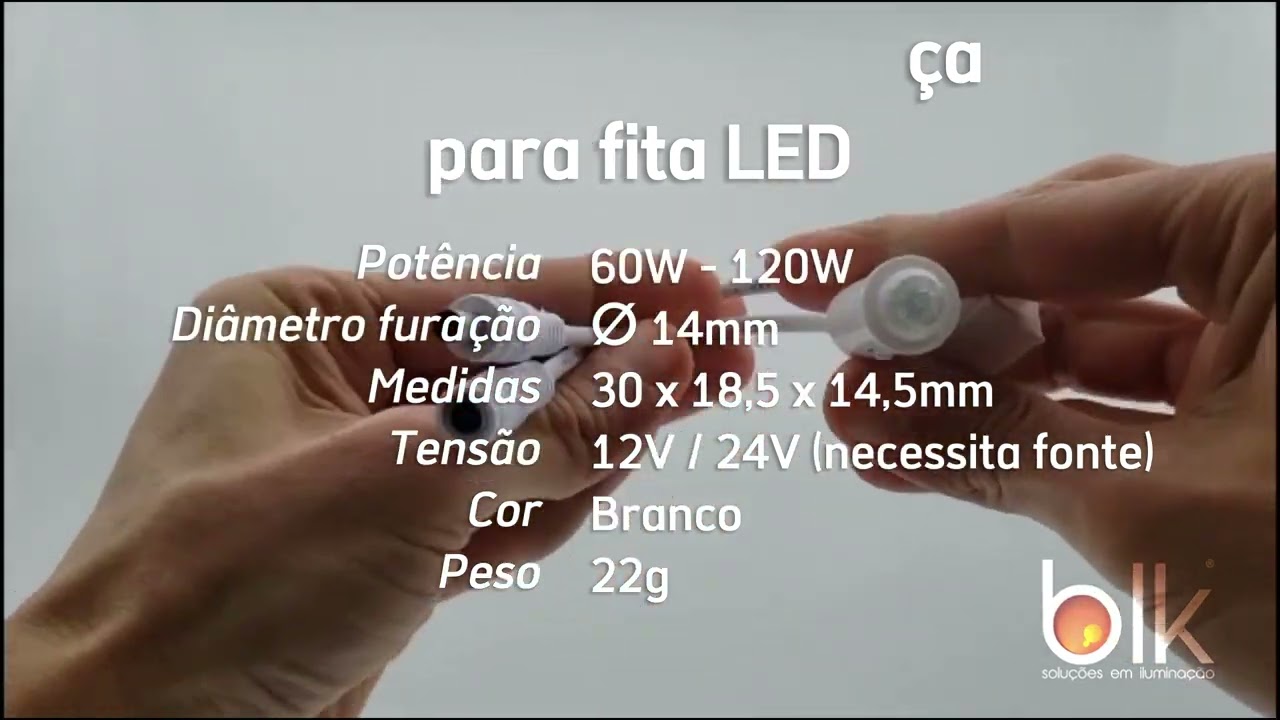 Sensor De Presen&ccedil;a P/Fita de led Branco