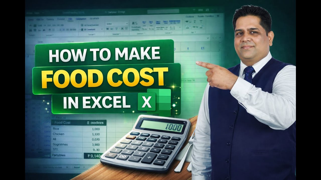 How to make food cost in Excel | Sanjay Jha | Restaurant Manager Trainer