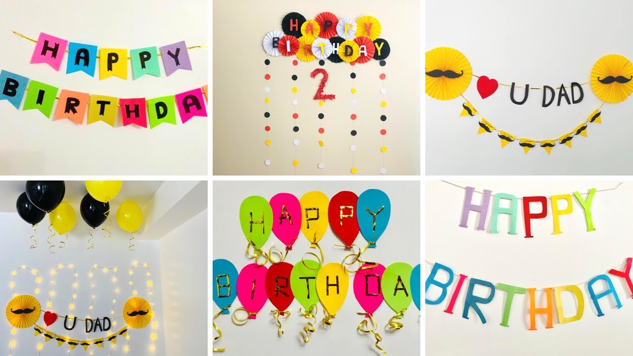 Birthday Banner Making/ How to make Party banners at home/ Anniversary/ special occasion banners