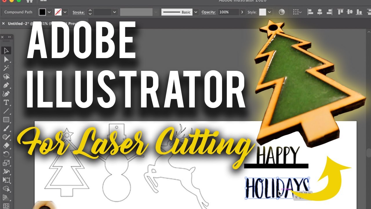 Adobe Illustrator для лазерной резки 101! (и простые украшения своими руками)