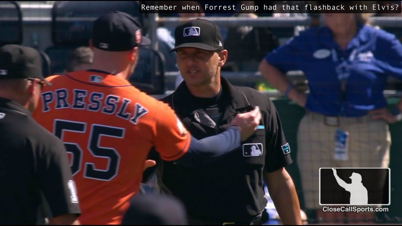 Ejection 058 - Vic Carapazza Tosses Ryan Pressly for Arguing Late-Game Warnings in Kansas City