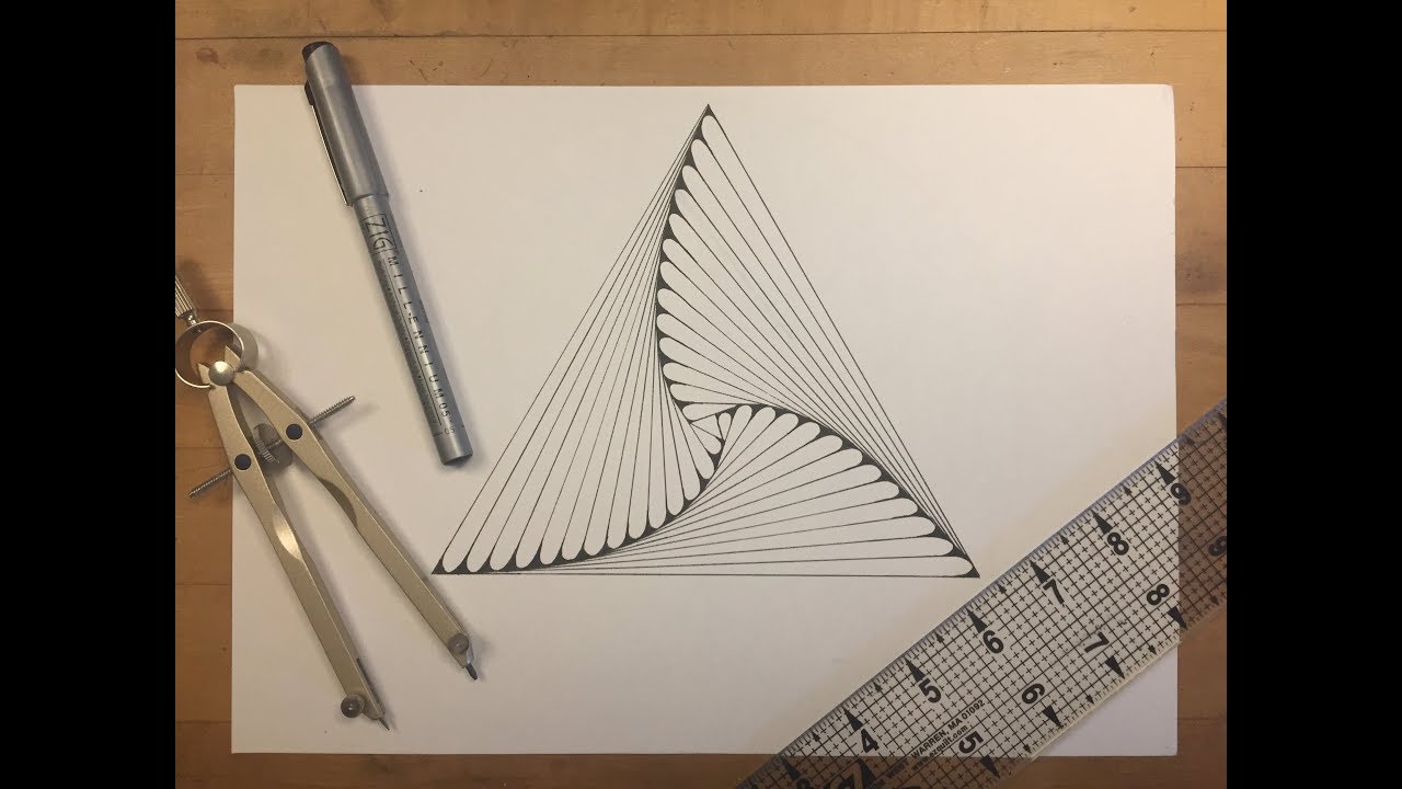 How to Draw a Triangular Swirl | Mandala Drawing Tutorial