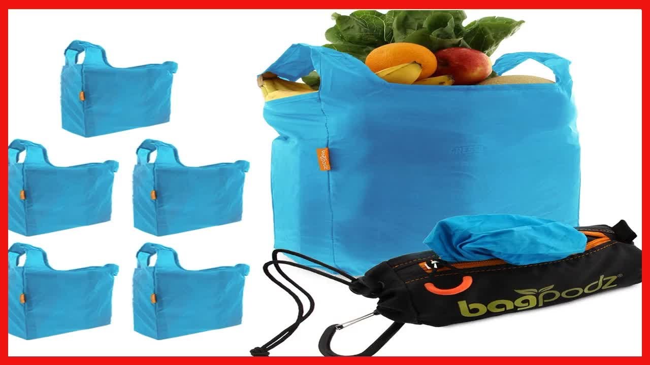 Great product -  BagPodz Reusable Shopping Bags Inside a Compact Pod with Carry Clip RipStop Nylon H