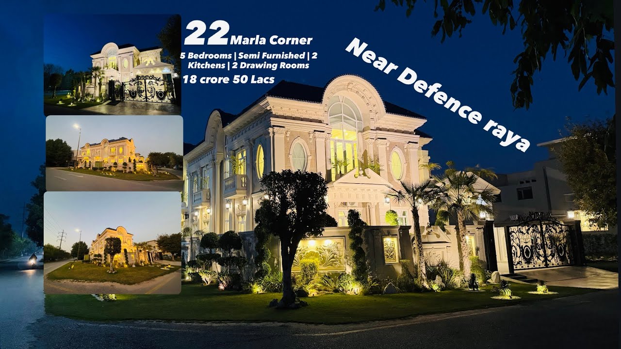Inside PKR 18 crore 50 lacs 22 Marla Corner Super Spanish 5 Bedrooms solid house near defence raya