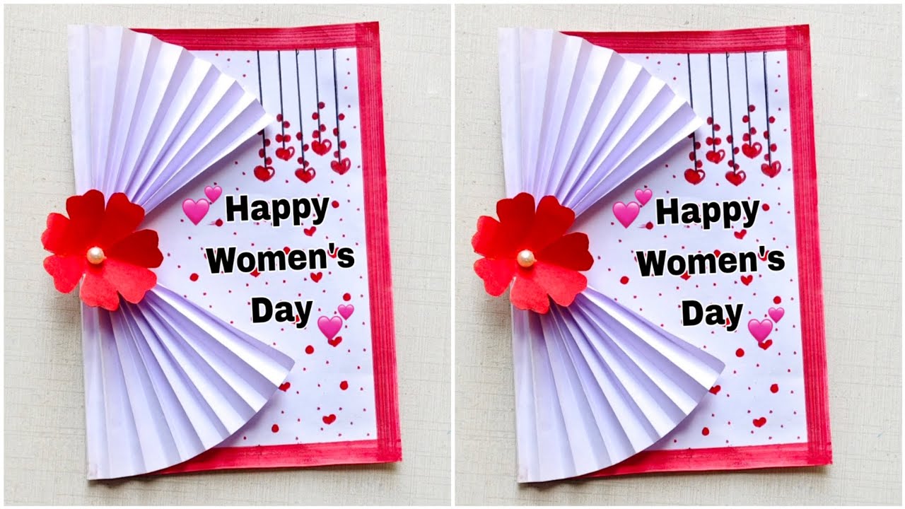 Womens Day Card ideas | Womens Day Greeting Card   Easy | DIY Women's Day Gift Ideas | Paper Craft