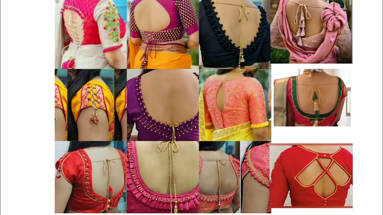 blouse design back neck/new model blouse design