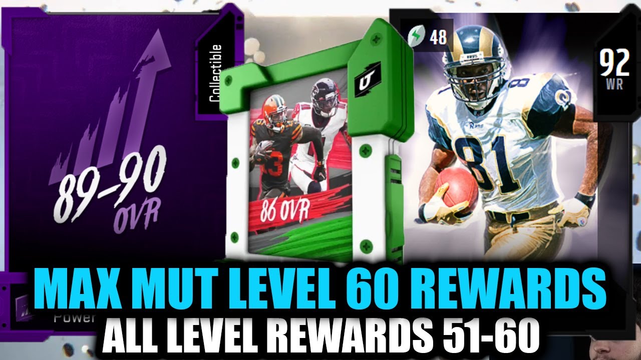 MAX MUT LEVEL 60 REWARDS! ALL LEVEL REWARDS 51-60! PACKS, PASSES, MORE! | MADDEN 20 ULTIMATE TEAM