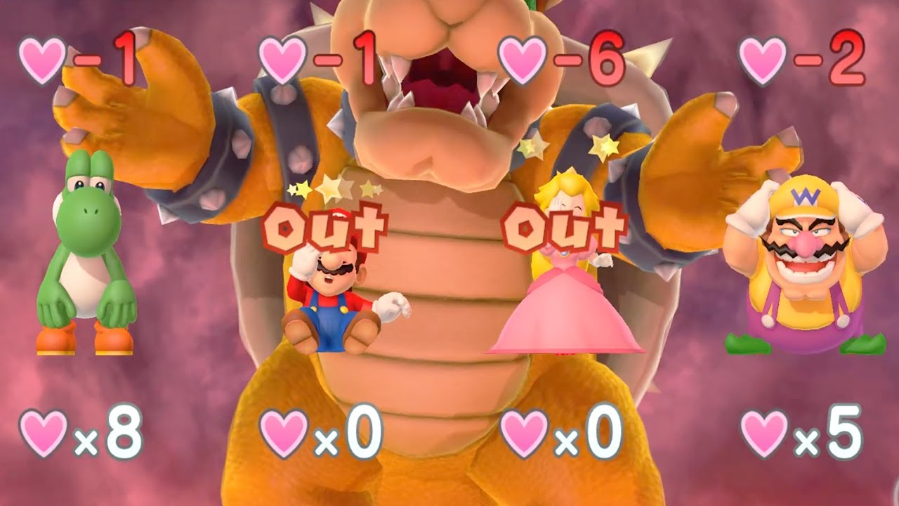 Mario Party 10: Причудливые Воды - Йоши против Марио против Пич против Варио (мини-игра)