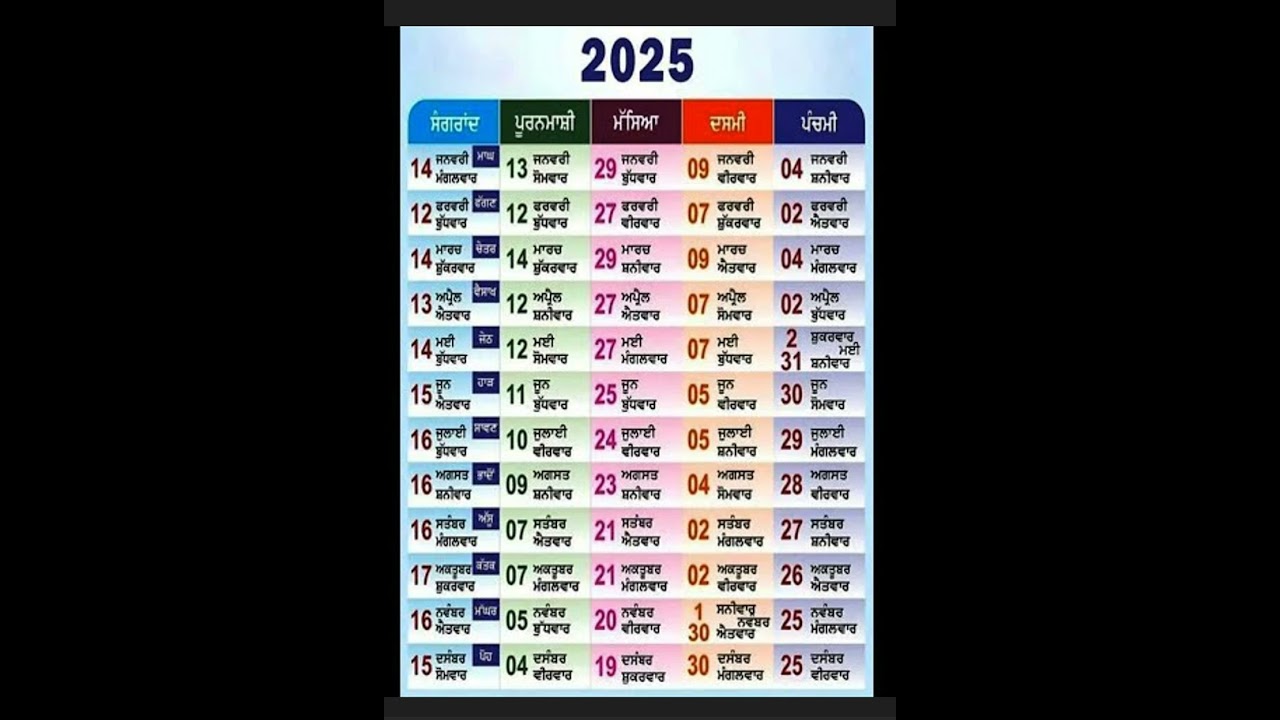 nanakshahi calendar 2025 #nanakshahicalander #shortsfeed #shorts #punjab #viral #calendar