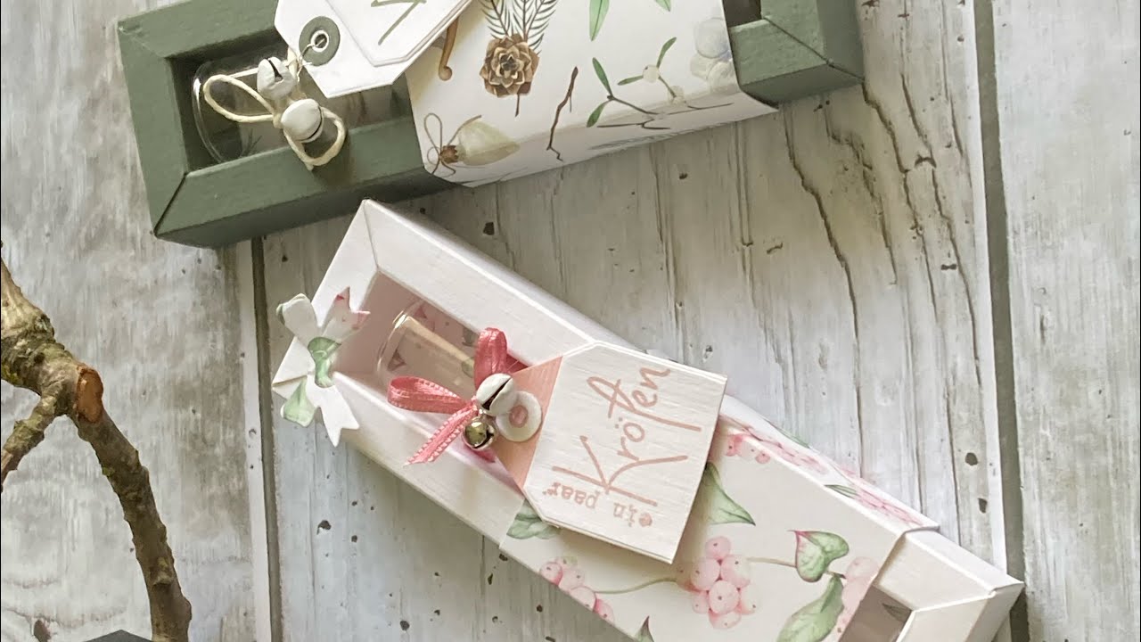 Geldgeschenkverpackung mit Reagenzglas