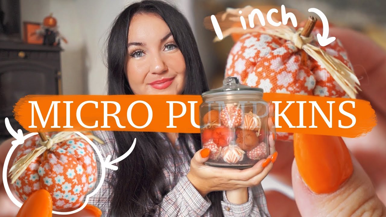 How to make MICRO fabric pumpkins - quick & easy autumn DIY! fall autumn decor diy 2022