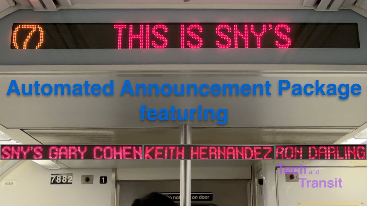 ⁴ᴷ⁶⁰ NYC Subway (7) Train SportsNet NY Announcements by Gary Cohen, Keith Hernandez, and Ron Darling