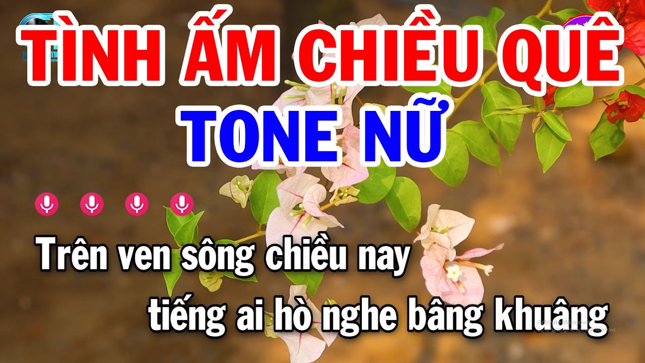 Karaoke Tình Ấm Chiều Quê Tone Nữ Nhạc Sống 2023