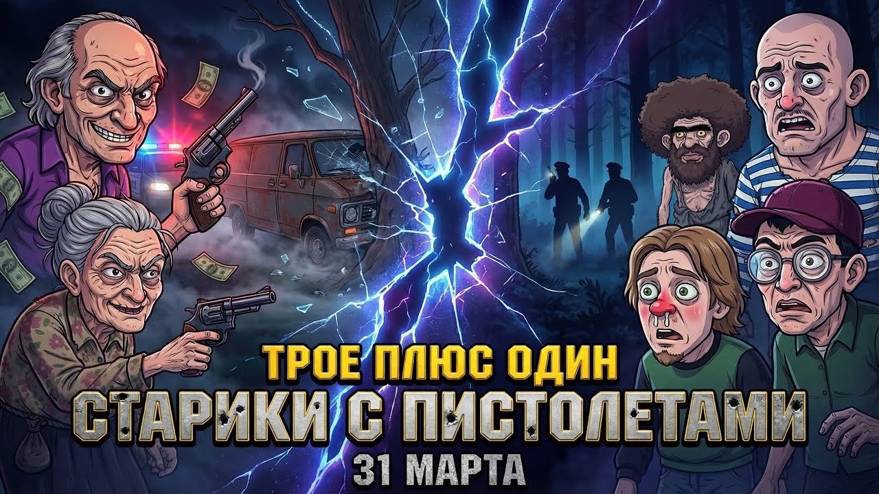Трое плюс один: старики с пистолетами — трейлер (2026)