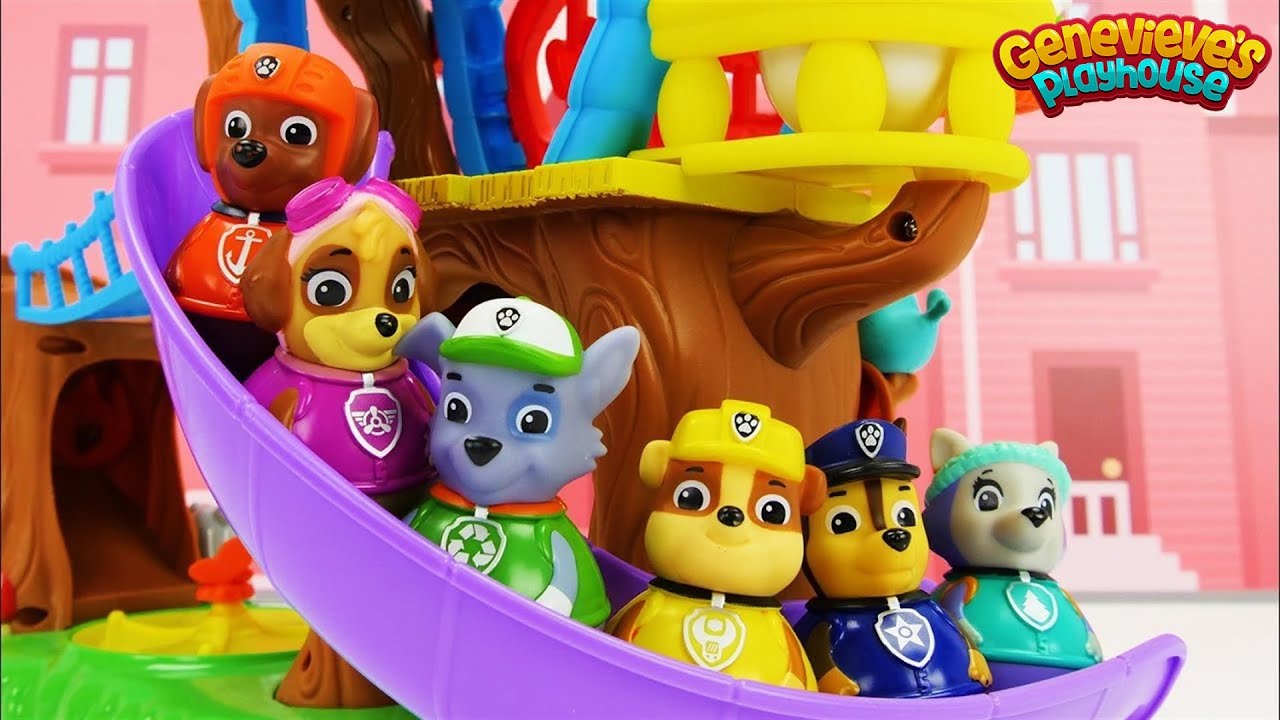 Genevieve Plays with Paw Patrol Toy Weebles!