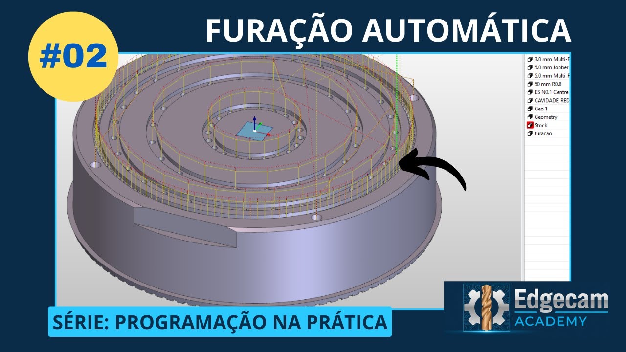 Programando 100+ Furos em Minutos: O Poder do Feature Finder no Edgecam