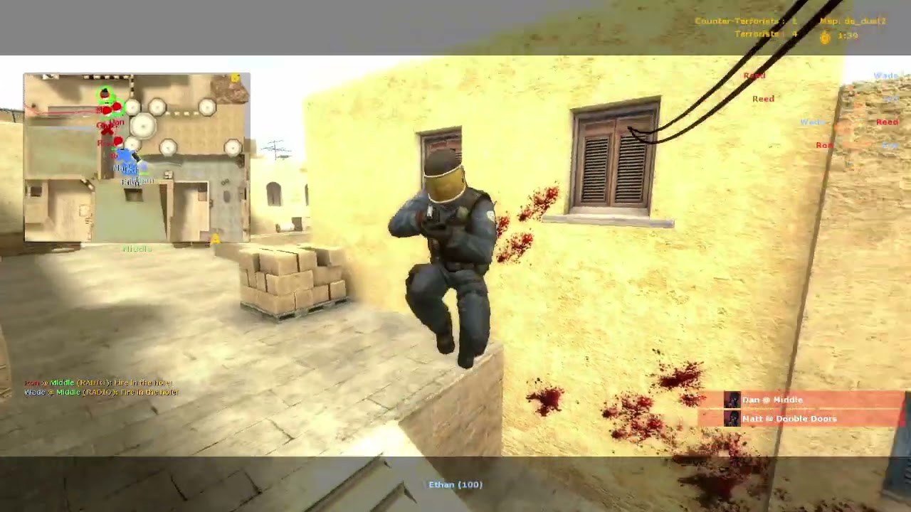 Counter-Strike Source Bots vs Bots match DE_Dust2