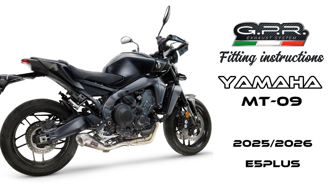 GPR Exhaust System racing full line fitting instruction Yamaha Mt-09 Euro5+ #yamahamt09 #mt09yamaha