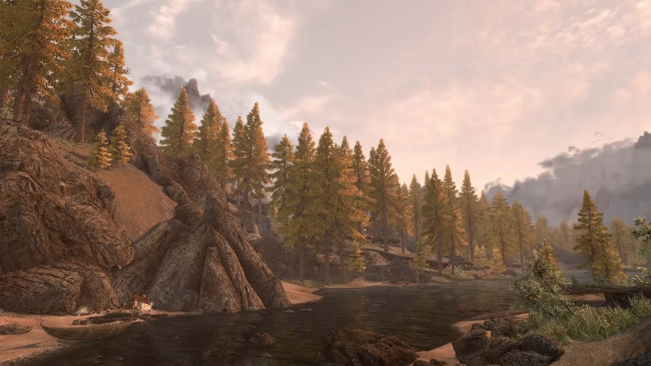 Skyrim - Fisher's Camp West of Riverwood (Ambient & Calming Music/Sounds)