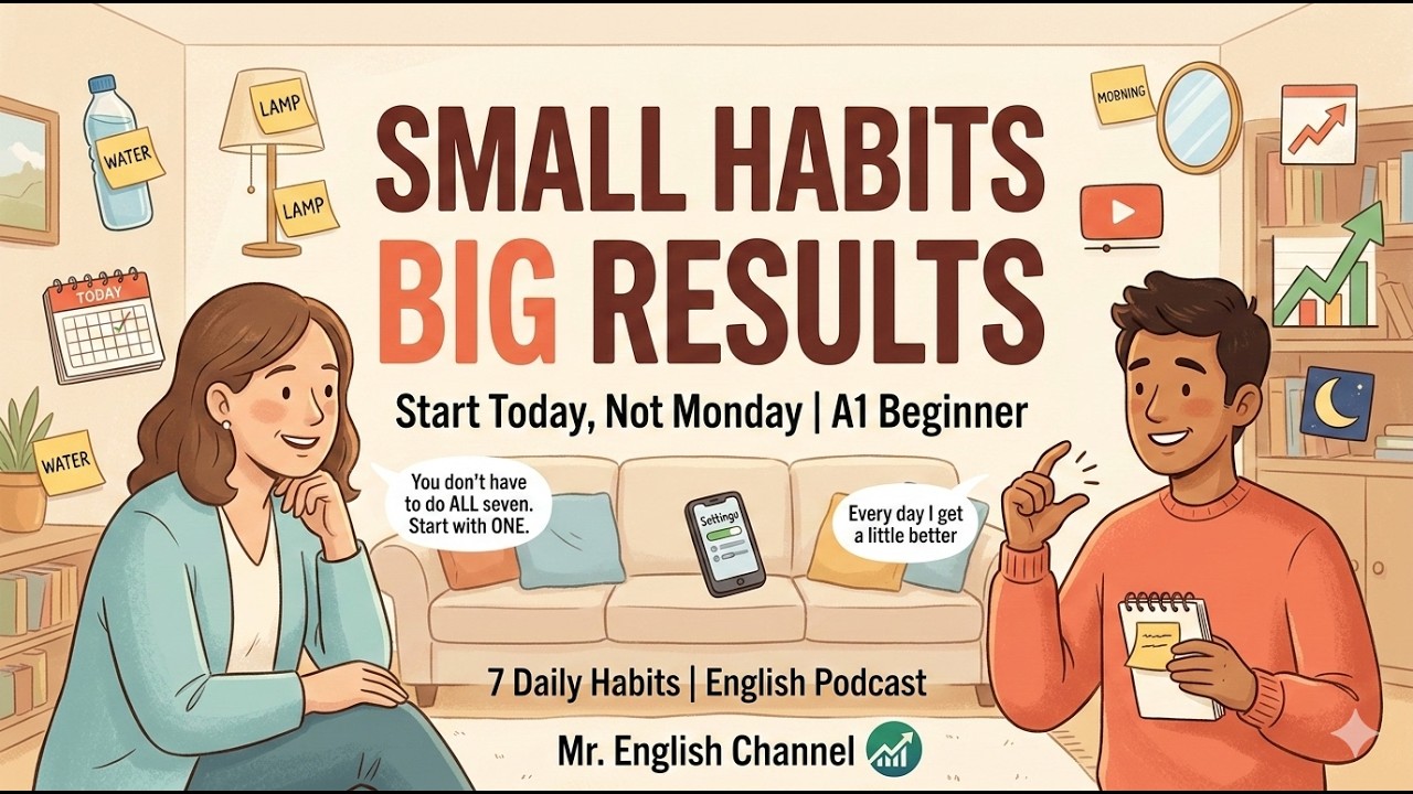 Small Habits to Learn English  A1 Beginner Level  English Podcast